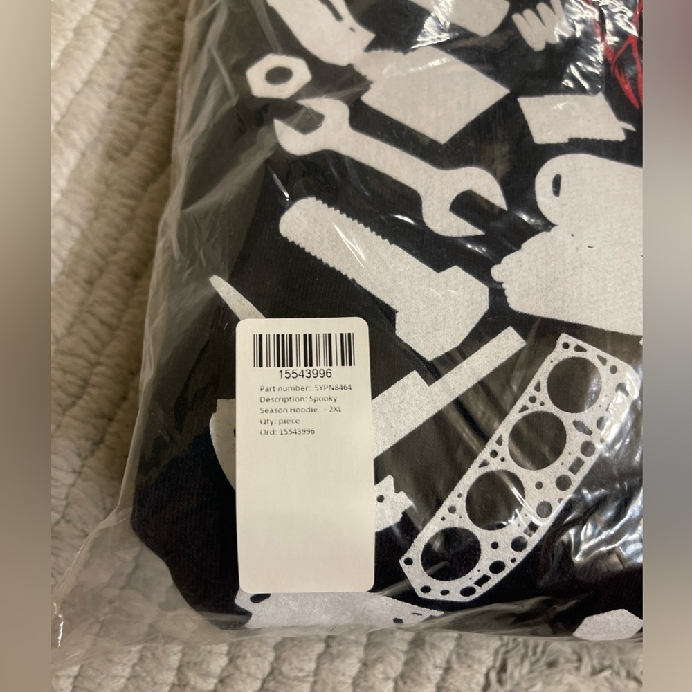 ☠️ Skeleton Hoodie - Sweatshirt Heart Core Fleece Hoodie NWT - NEW! XXL ❤️ ☠️ - Picture 2 of 3